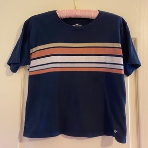HOLLISTER stripped t-shirt SIZE- S✨